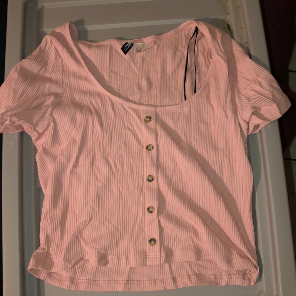 H&M Baby pink crop top